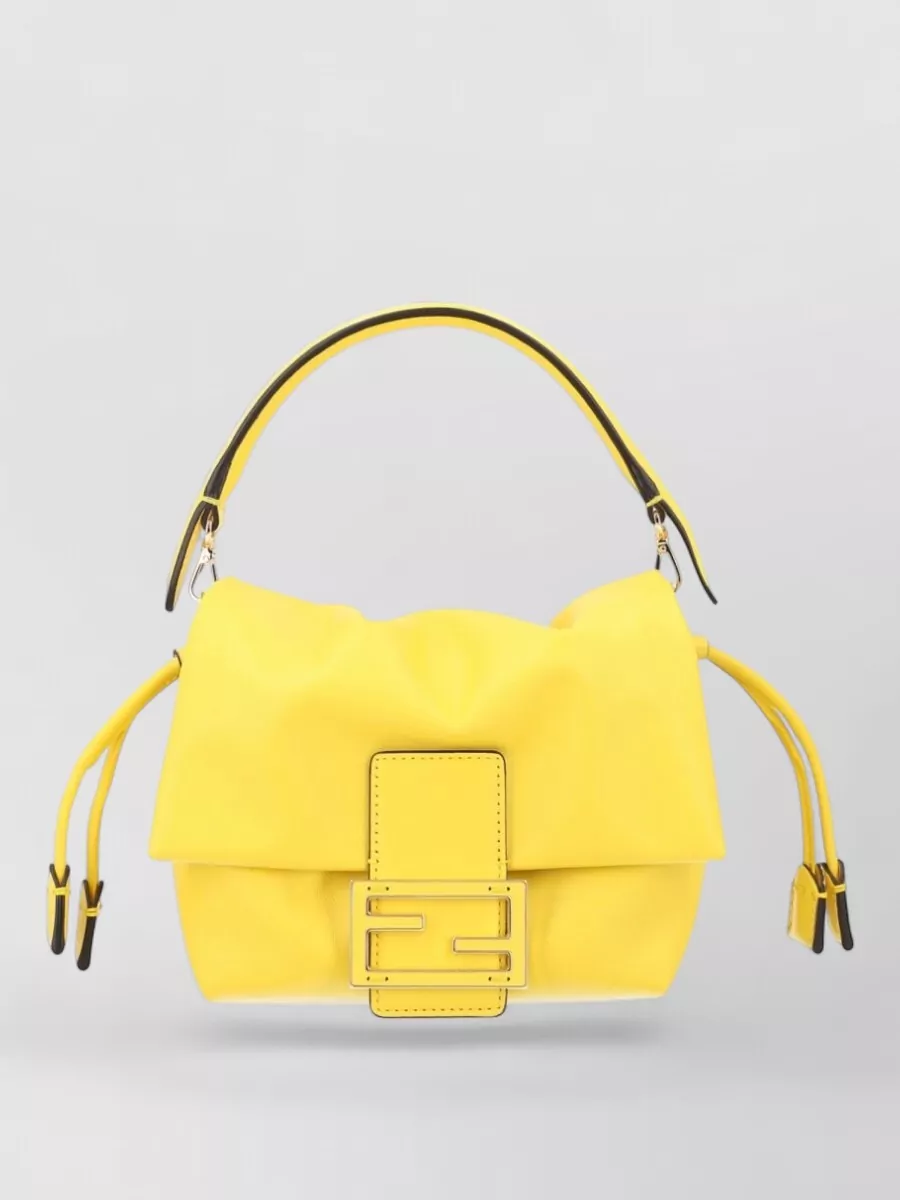 Fendi mamma baguette small leather shoulder bag