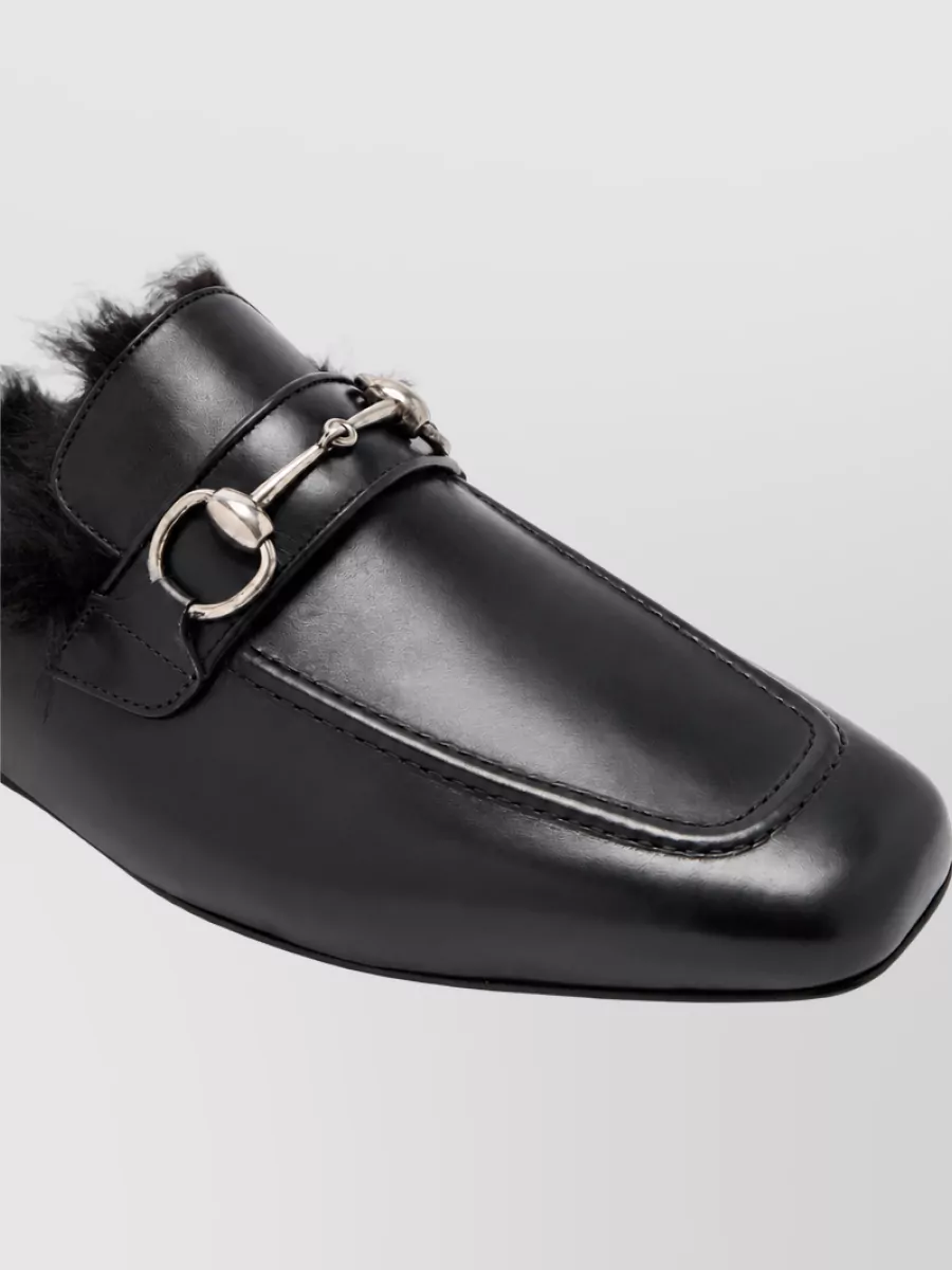 Gucci Leather Horsebit Mules