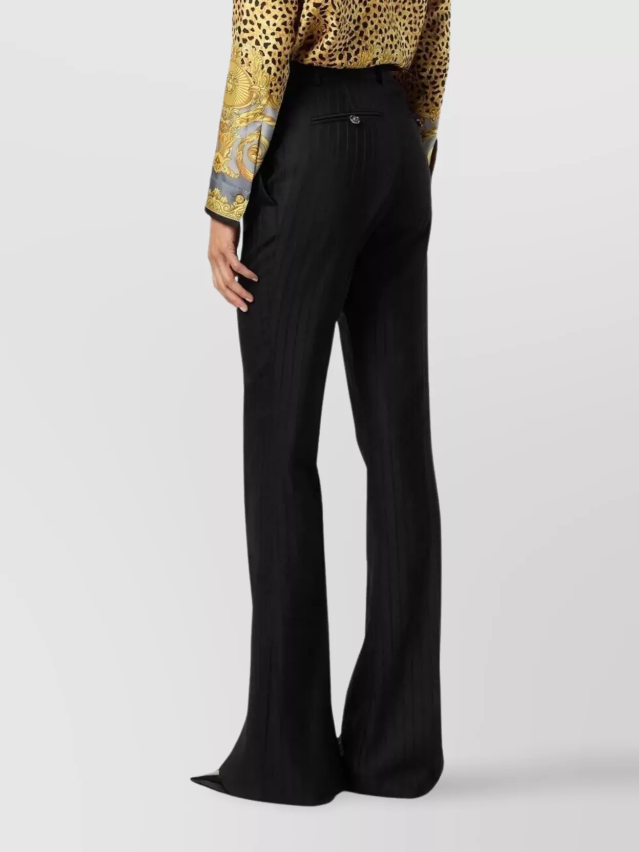 Versace Casual Trousers With Pinstripes And Pockets