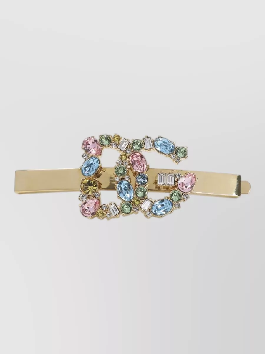 Dolce&Gabbana Crystal-Embellished Logo Brooch