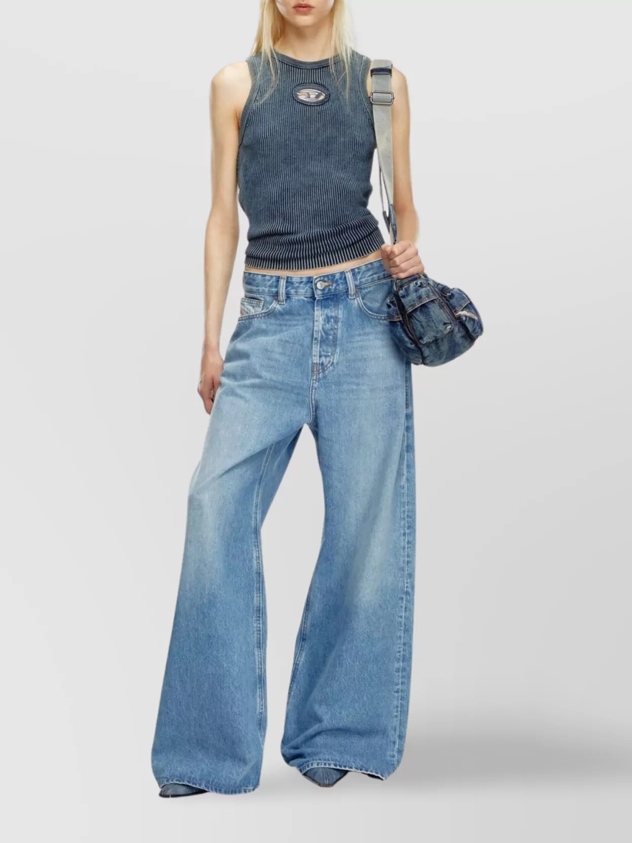 Diesel Wide-Leg Trousers Five-Pocket Style