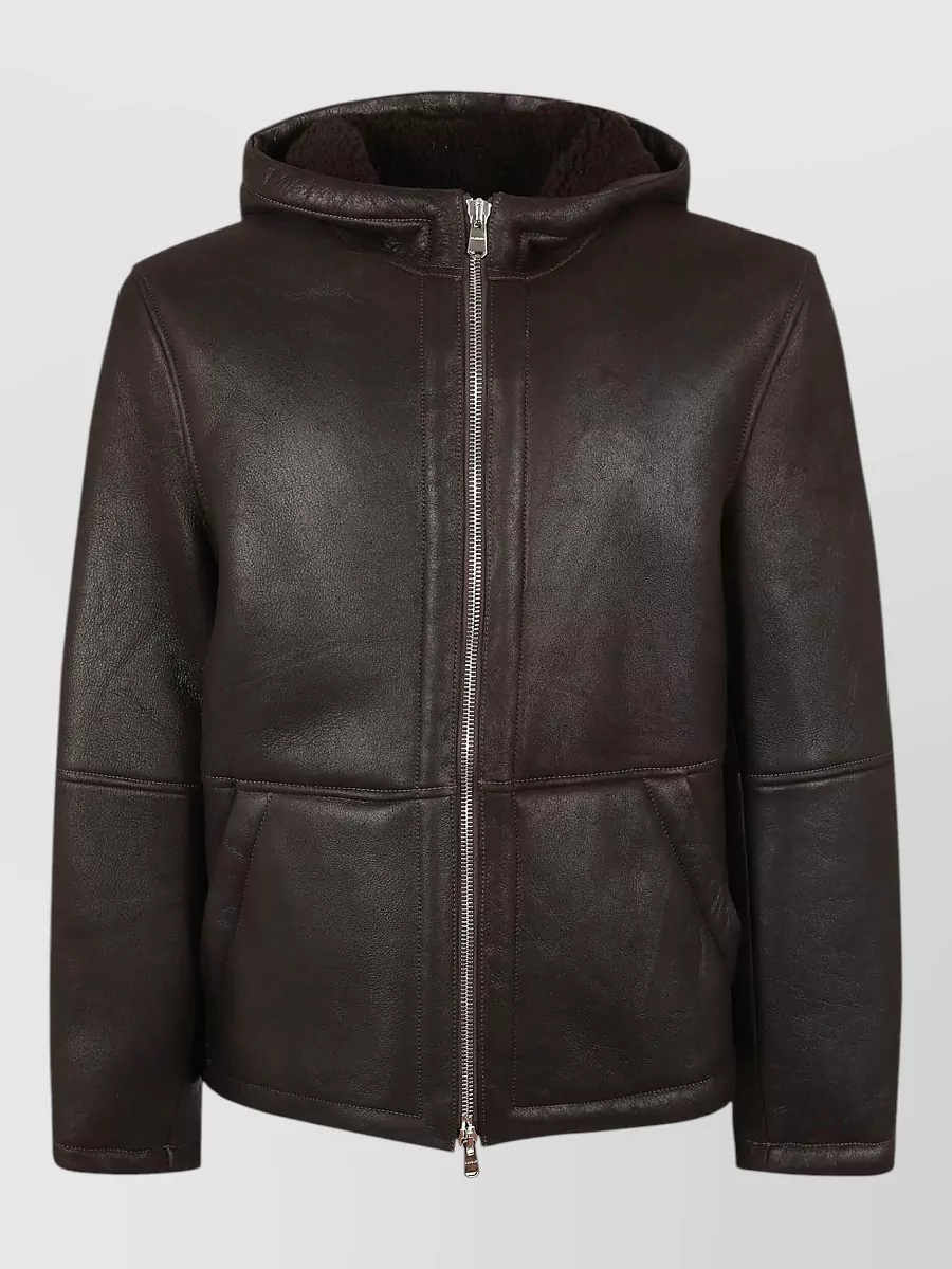 Dondup shearling hooded jacket