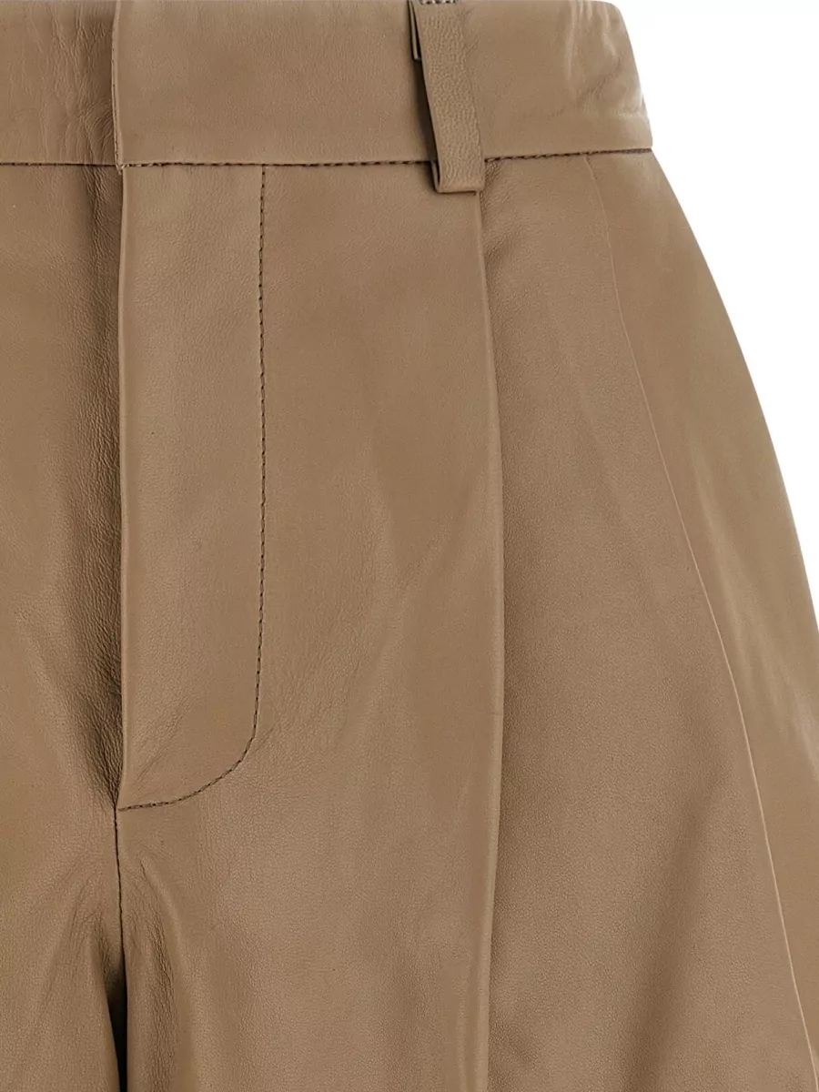 Yves Salomon Tassel Bermuda Shorts Buttoned Pockets Pleats