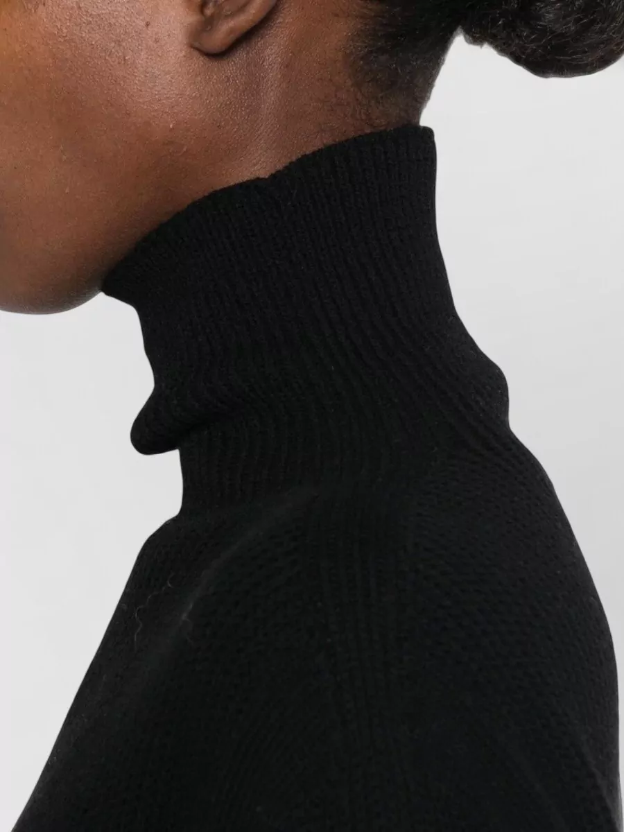 Rick Owens Wool Ribbed Turtleneck Sweater