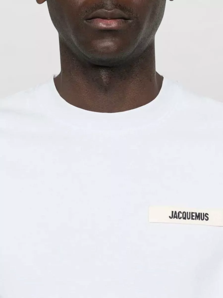Jacquemus Cotton Logo Patch Short Sleeve T-Shirt