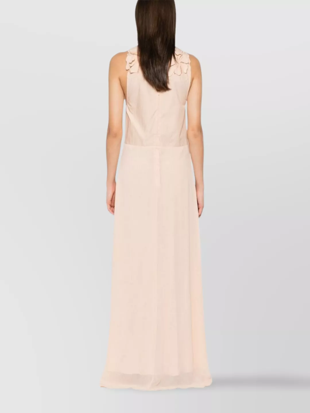 Forte Forte Cotton Dress With Floral Embroidery And Slit