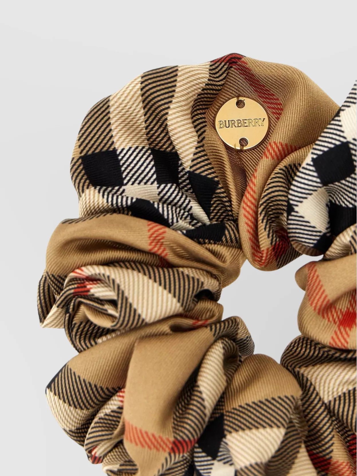 Burberry Check-print Silk Scrunchie
