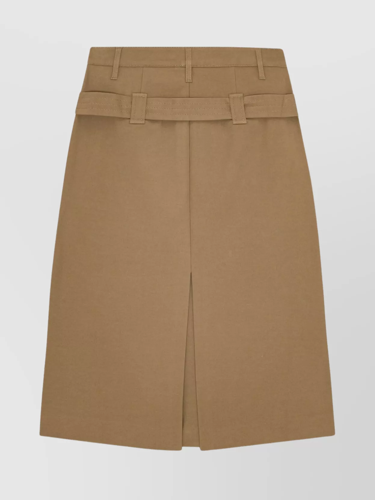 Ganni High Waist Midi Skirt And Belt