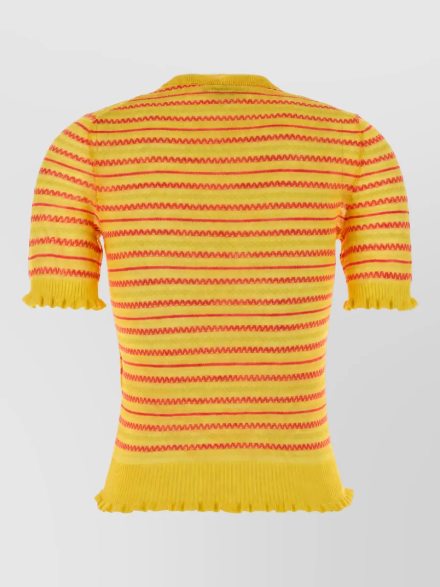 Jw Anderson Embroidered Knit Top