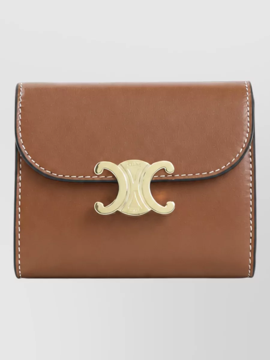 Celine leather small flap wallet