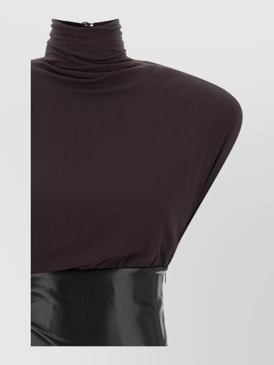 The Andamane Draped Asymmetric Midi Dress