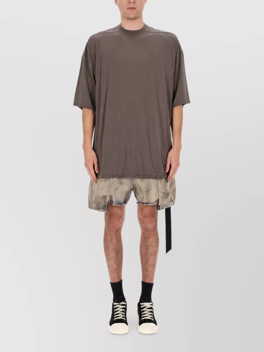 Rick Owens Drkshdw Tommy T Short Sleeve Tie Detail Shirt