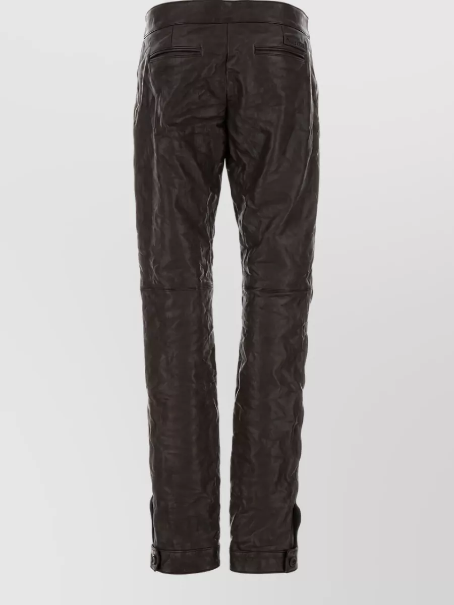 Miu Miu Leather Slim-Fit Trousers