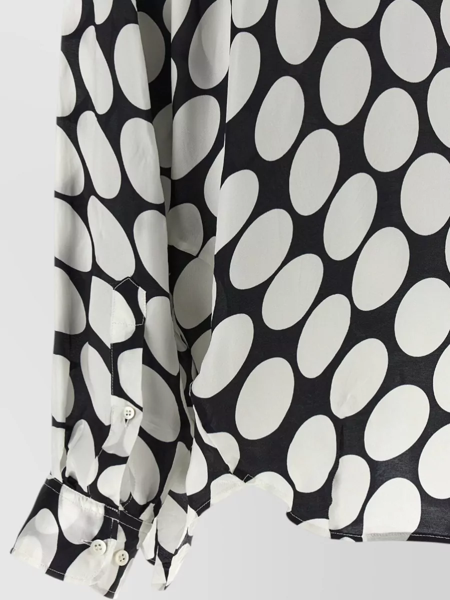 Dries Van Noten Viscose Oversized Polka-Dot Long-Sleeve Shirt