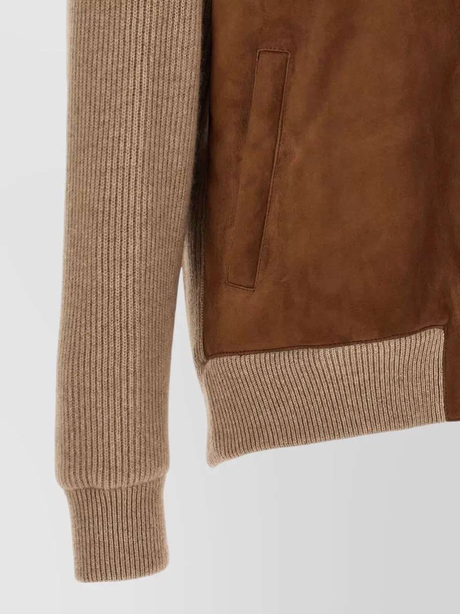 Brunello Cucinelli Suede And Cashmere Hooded Bomber Jacket