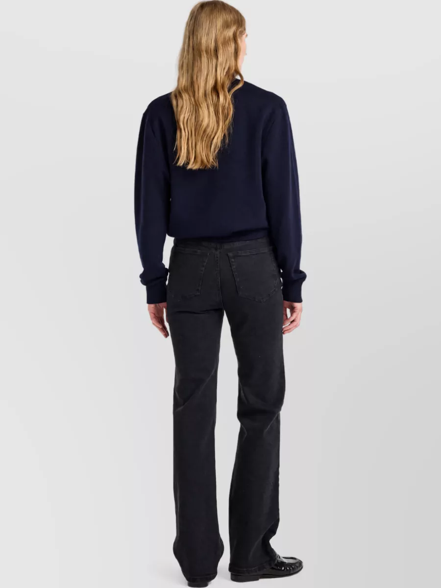 Róhe Merino Wool Fine-Knit V-Neck Sweater