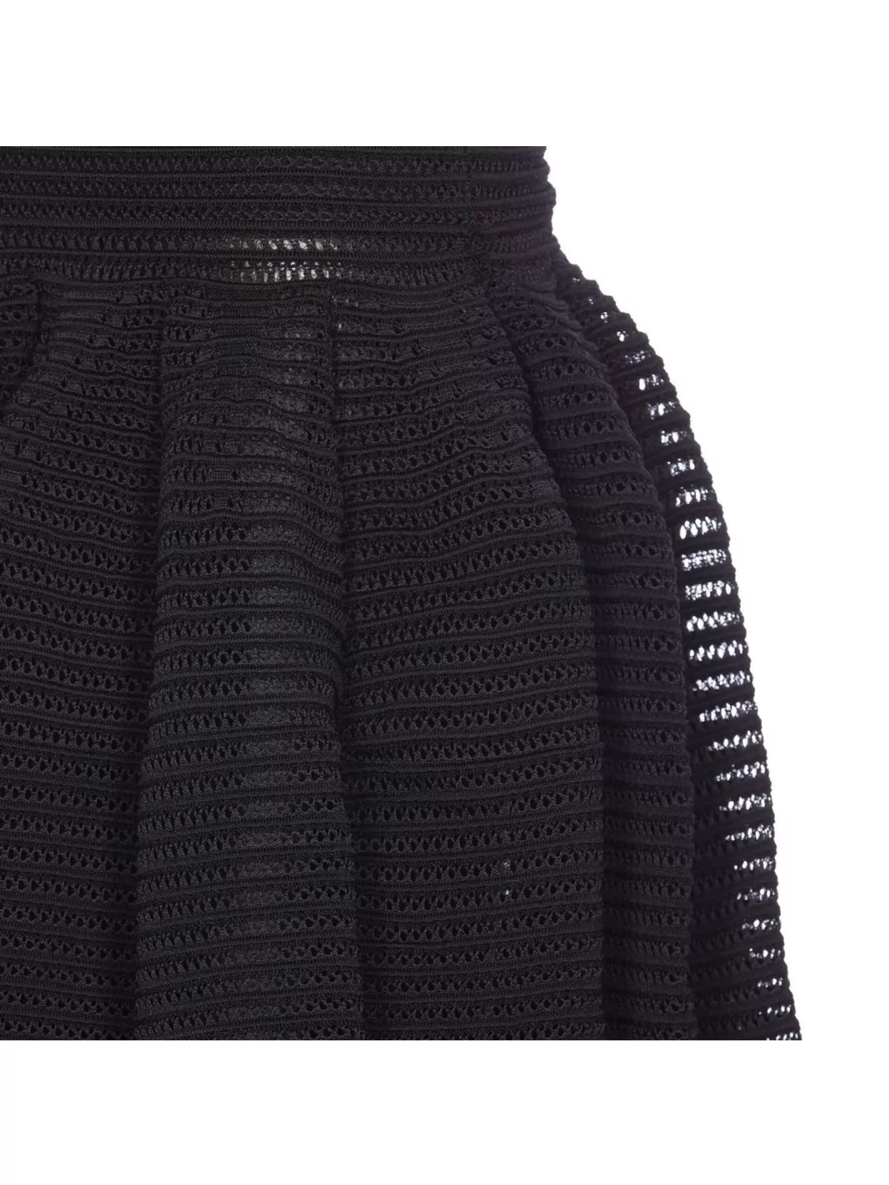 Alaïa Full Skirt With Pleated High Waist In Black