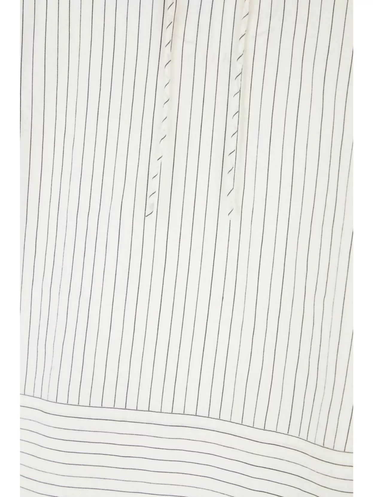 MAX MARA STRIPED COTTON AND SILK BLOUSE WITH TIE NECK 