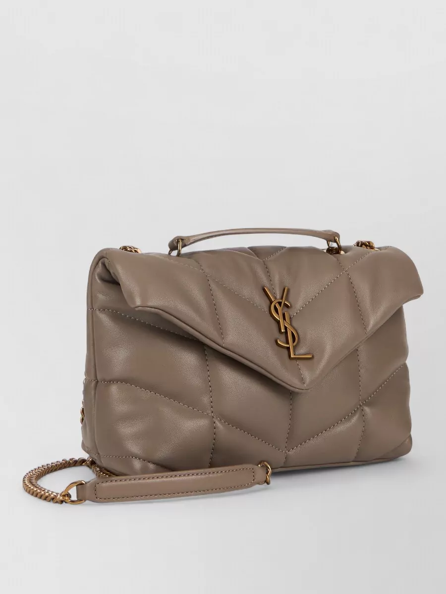 Saint Laurent Puffer Lambskin Shoulder Bag