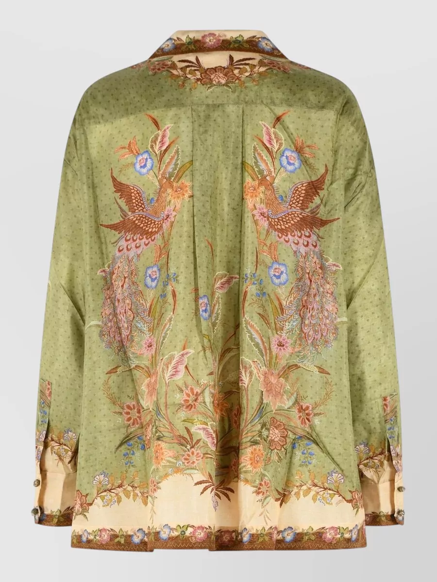 Zimmermann Silk Floral-Print Shirt