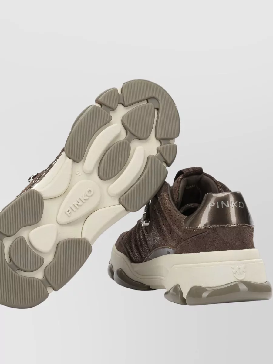 Pinko Leather Low-Top Sneakers