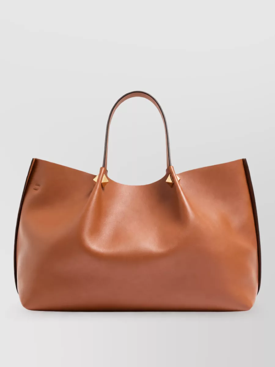 Valentino Garavani Vlogo Signature Leather Tote Bag