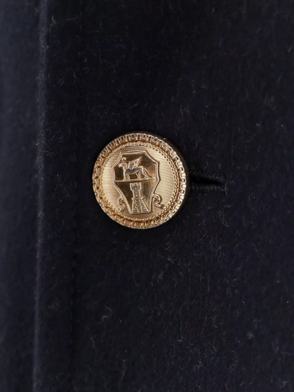 Brunello Cucinelli Wool Coat With Gold Metal Buttons