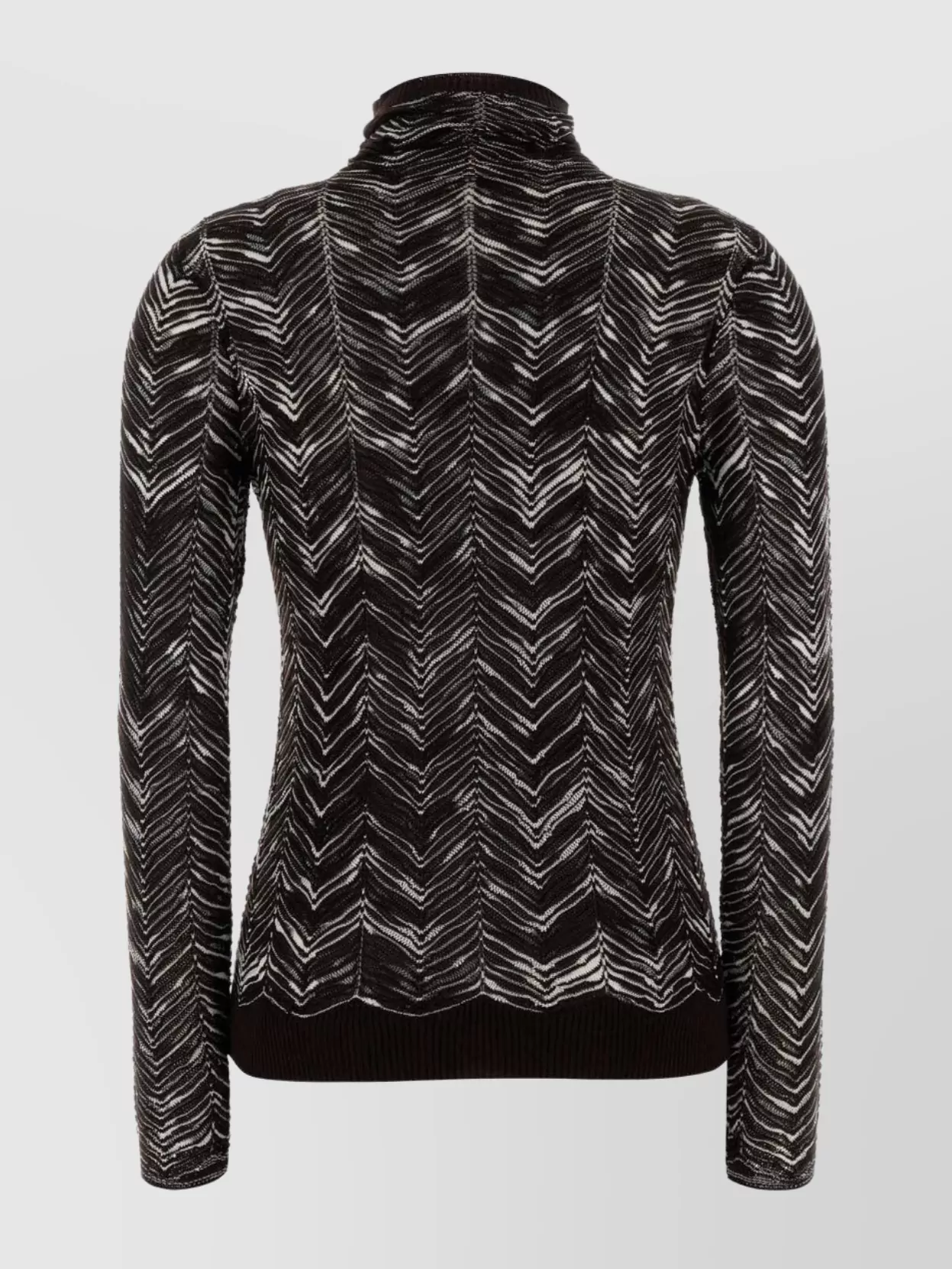 Missoni Chevron Pattern Knit Sweater With Mock Neck In Multi