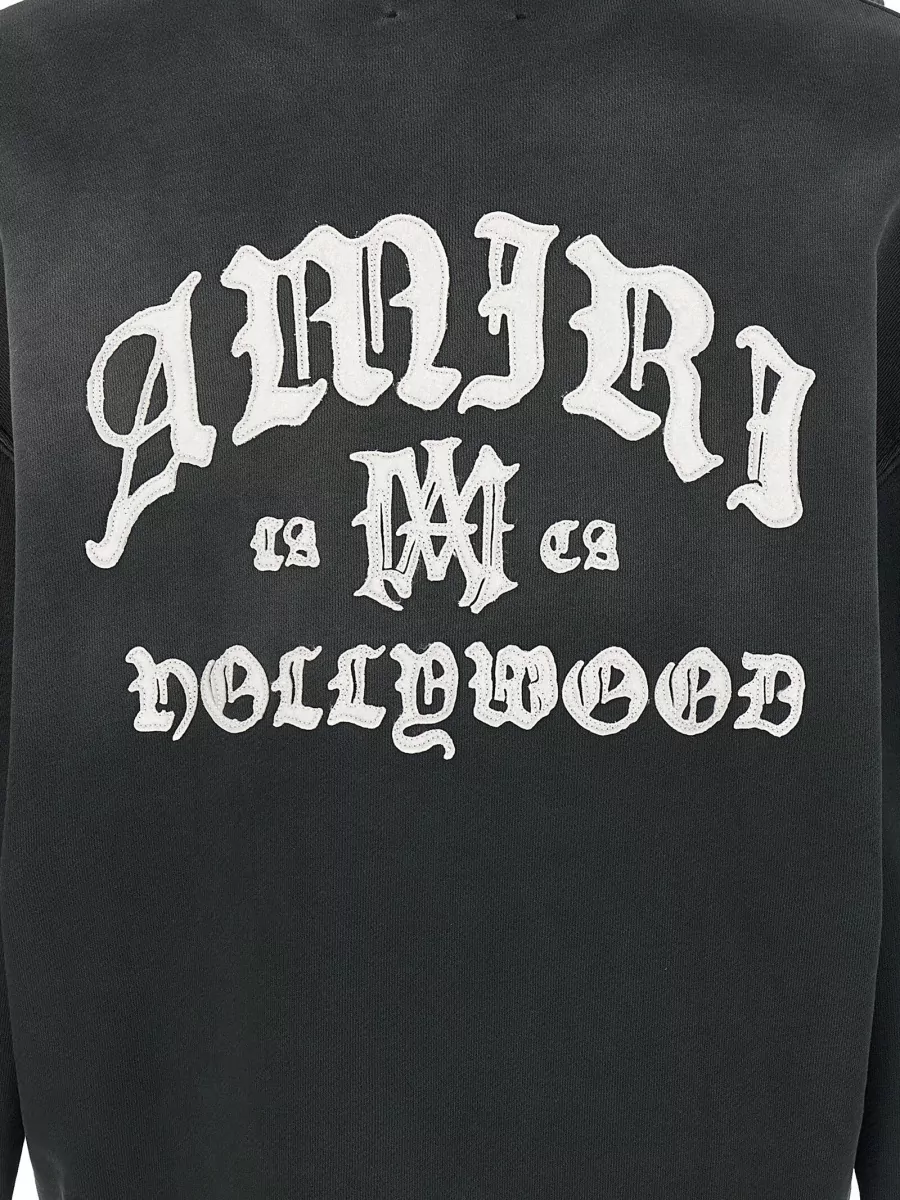 Amiri Cotton Faded-Effect Hoodie