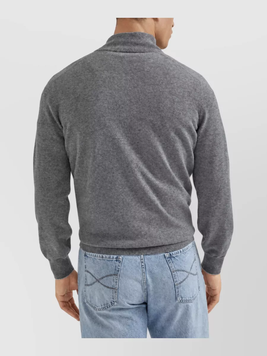 Brunello Cucinelli Cashmere Half Zip Sweater