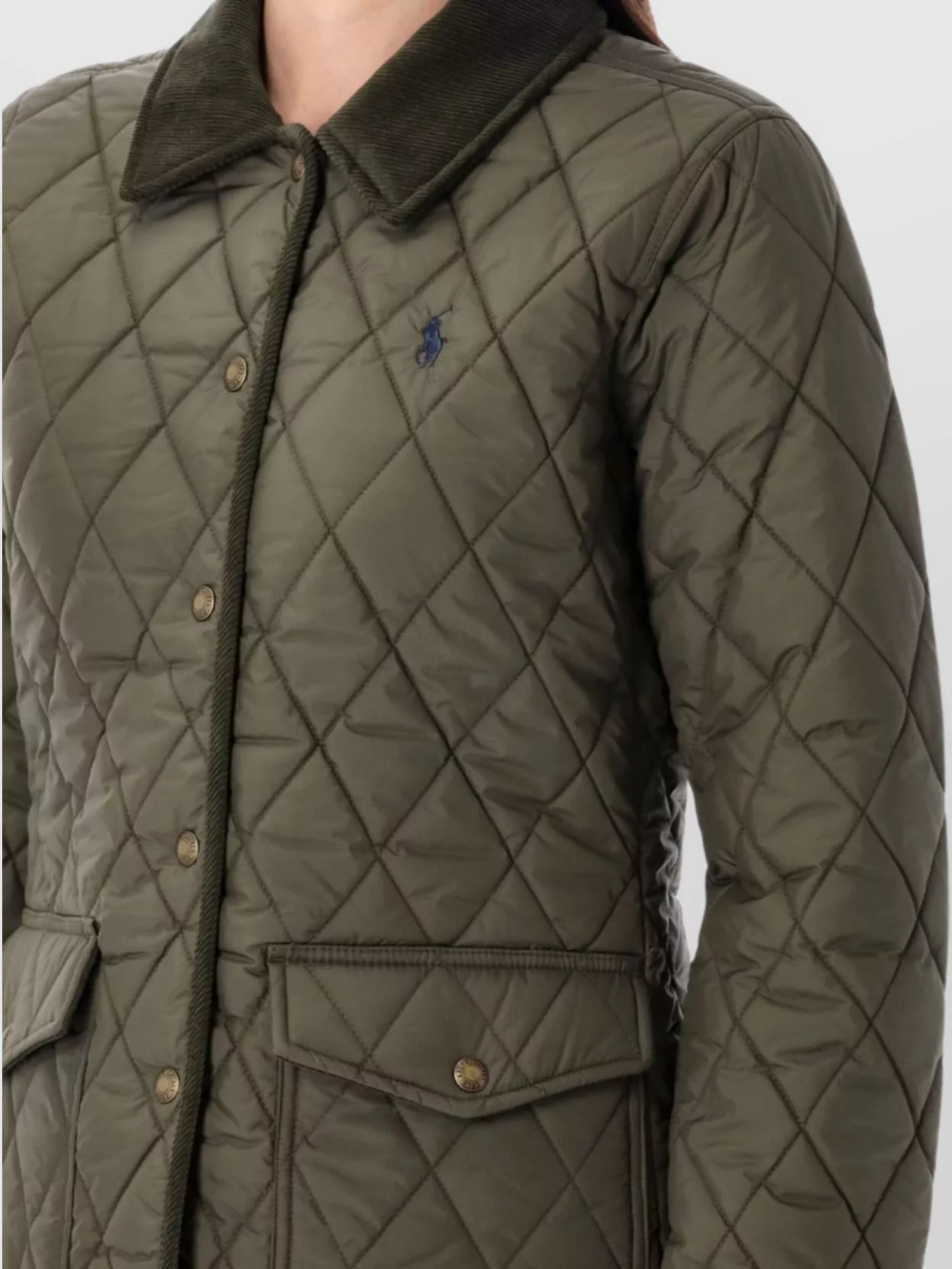 Polo Ralph Lauren Quilted Coat Collar Detail
