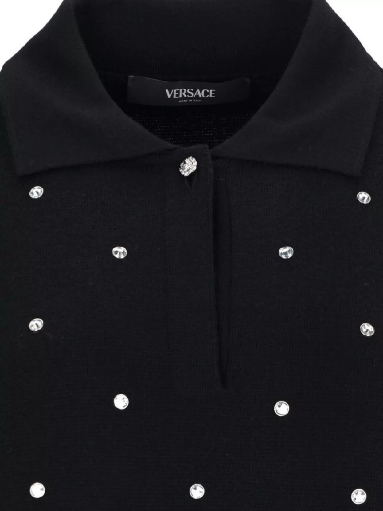 Versace Crewneck Knitwear Embellished Design