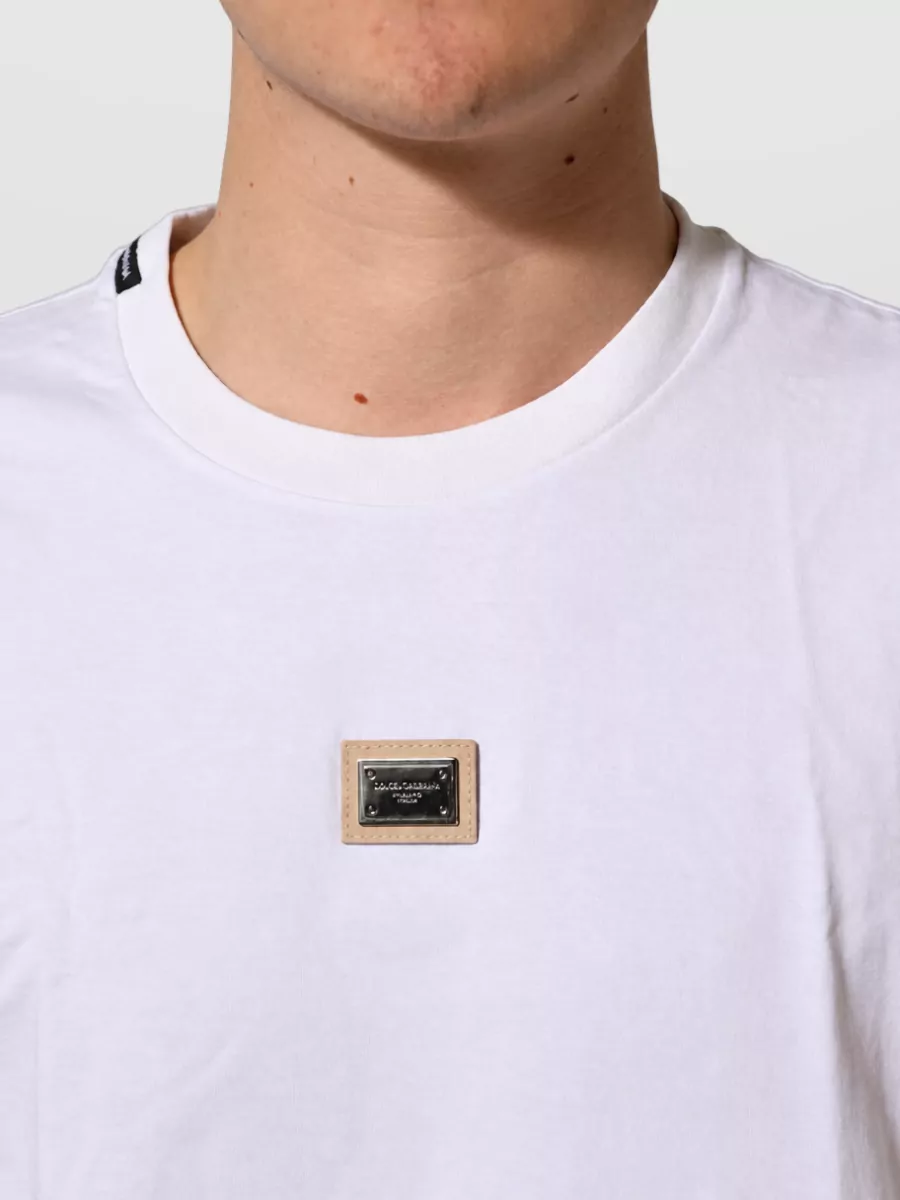 Dolce&Gabbana Cotton Logo Plaque Crew Neck T-Shirt