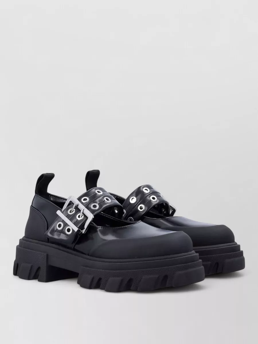 Ganni cleated ballerina flats