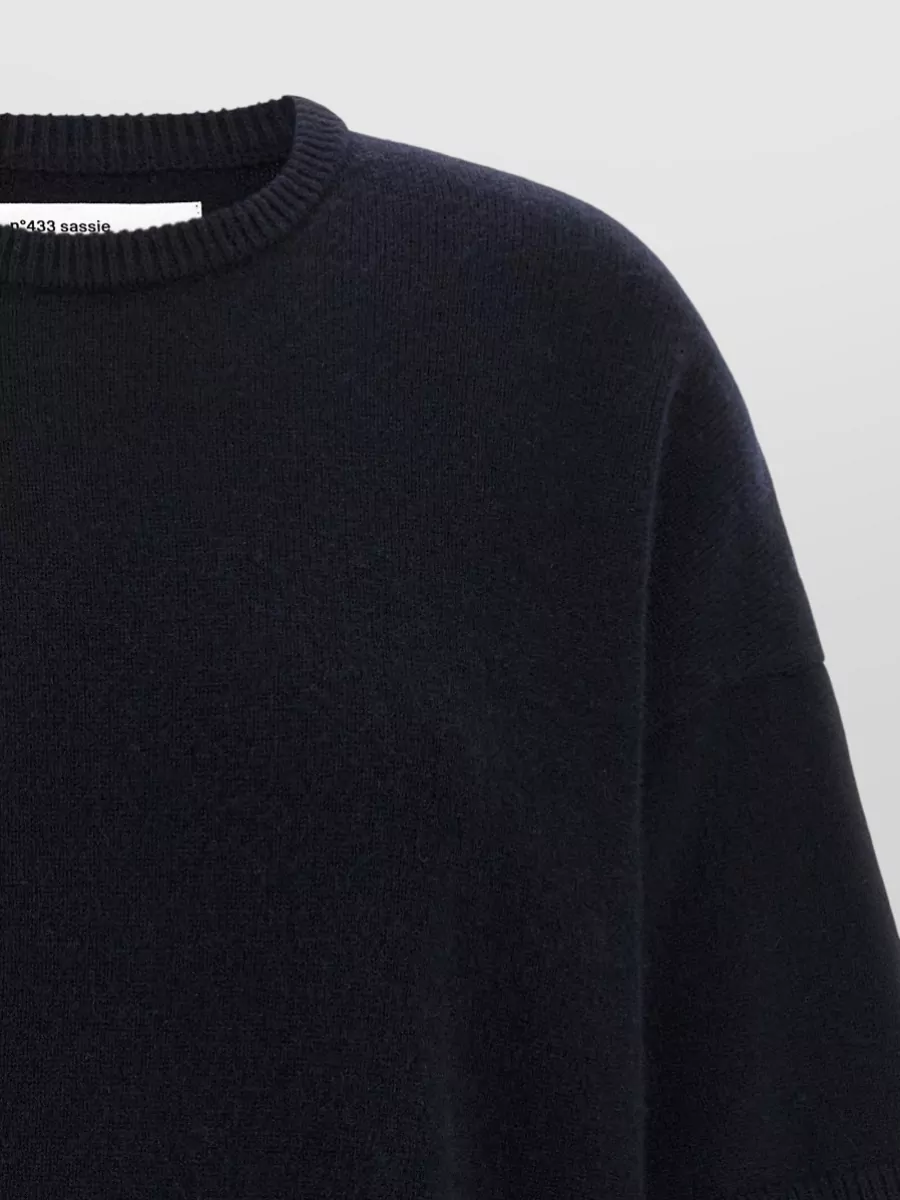 Extreme Cashmere Cashmere Ribbed-Hem 3/4-Sleeve Sweater