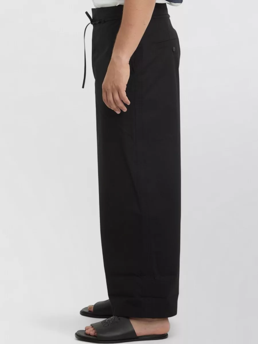 Jacquemus Cotton Mid-Rise Wide-Leg Tailored Trousers