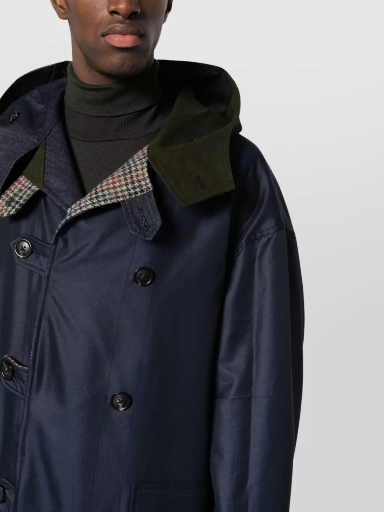 Baracuta Patchwork Wool Duffle Coat