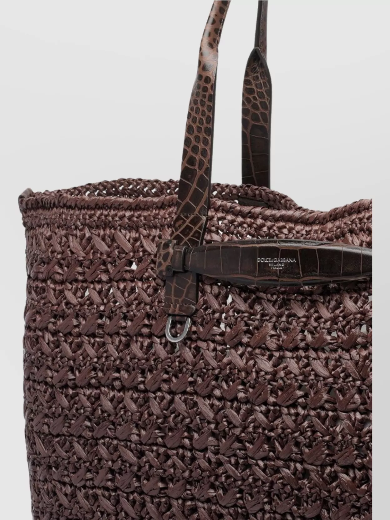 Dolce & Gabbana Crochet Tote Bag Woven Texture