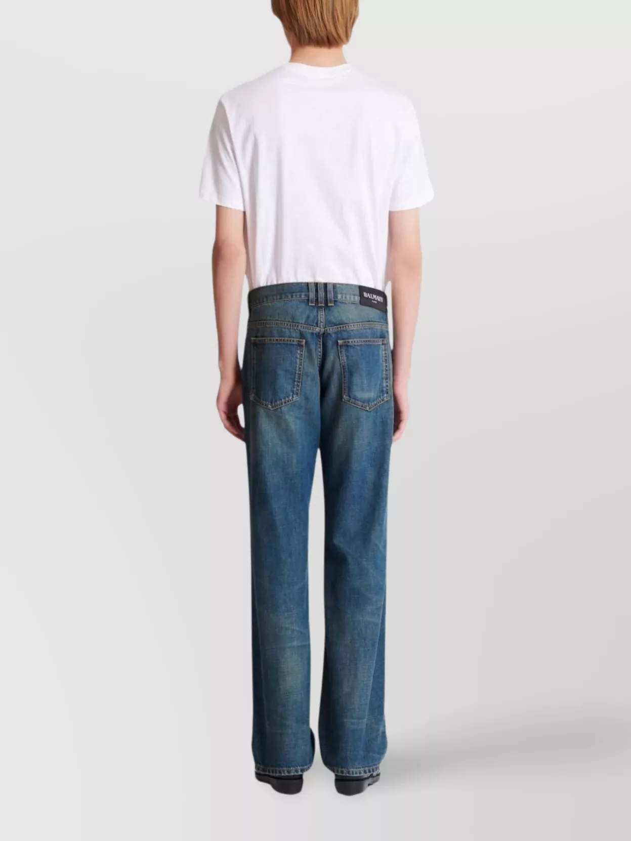 Balmain Straight Leg Denim Trousers With Five Pockets