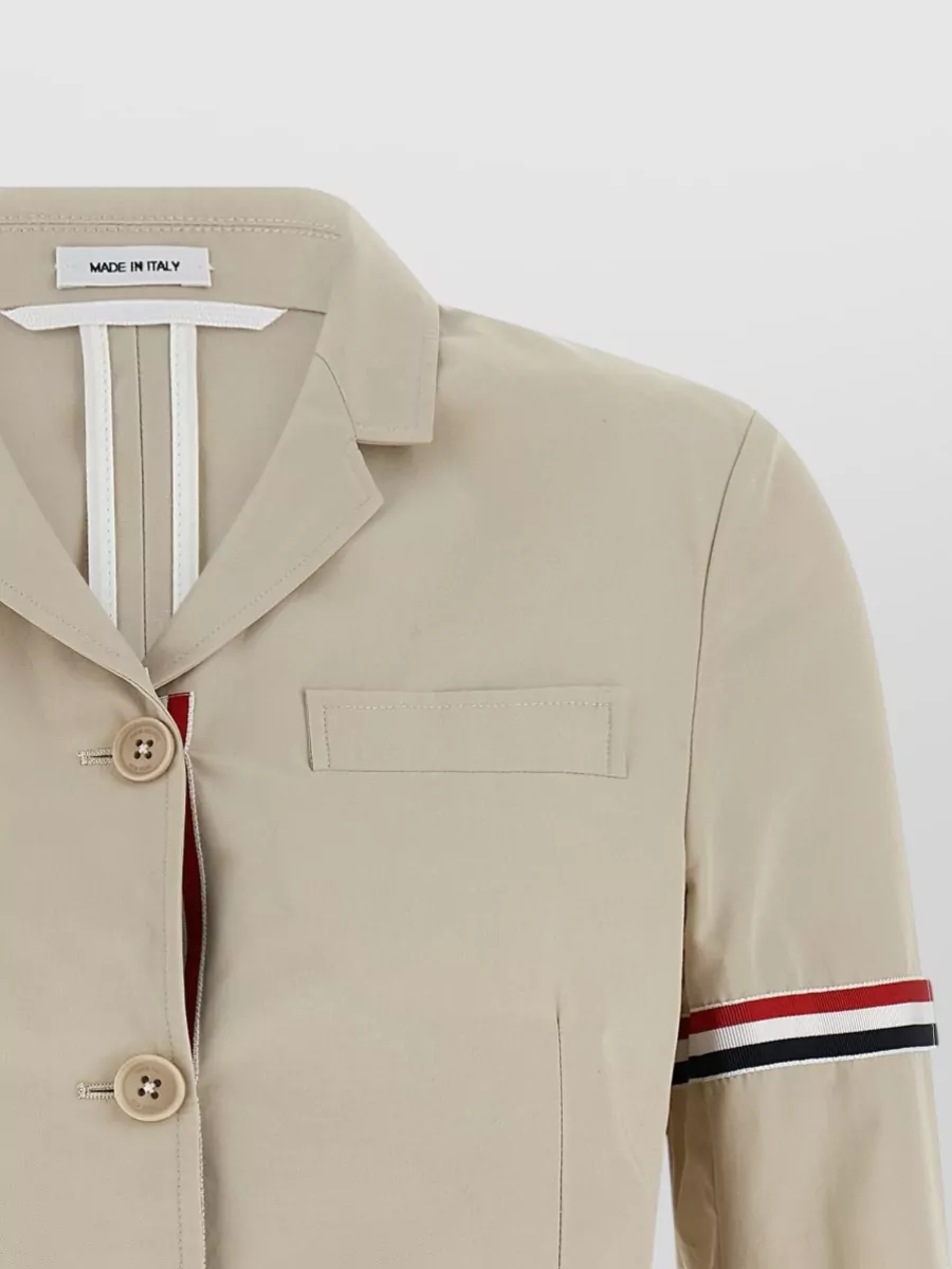 Thom Browne Single-Breasted Cotton Blazer
