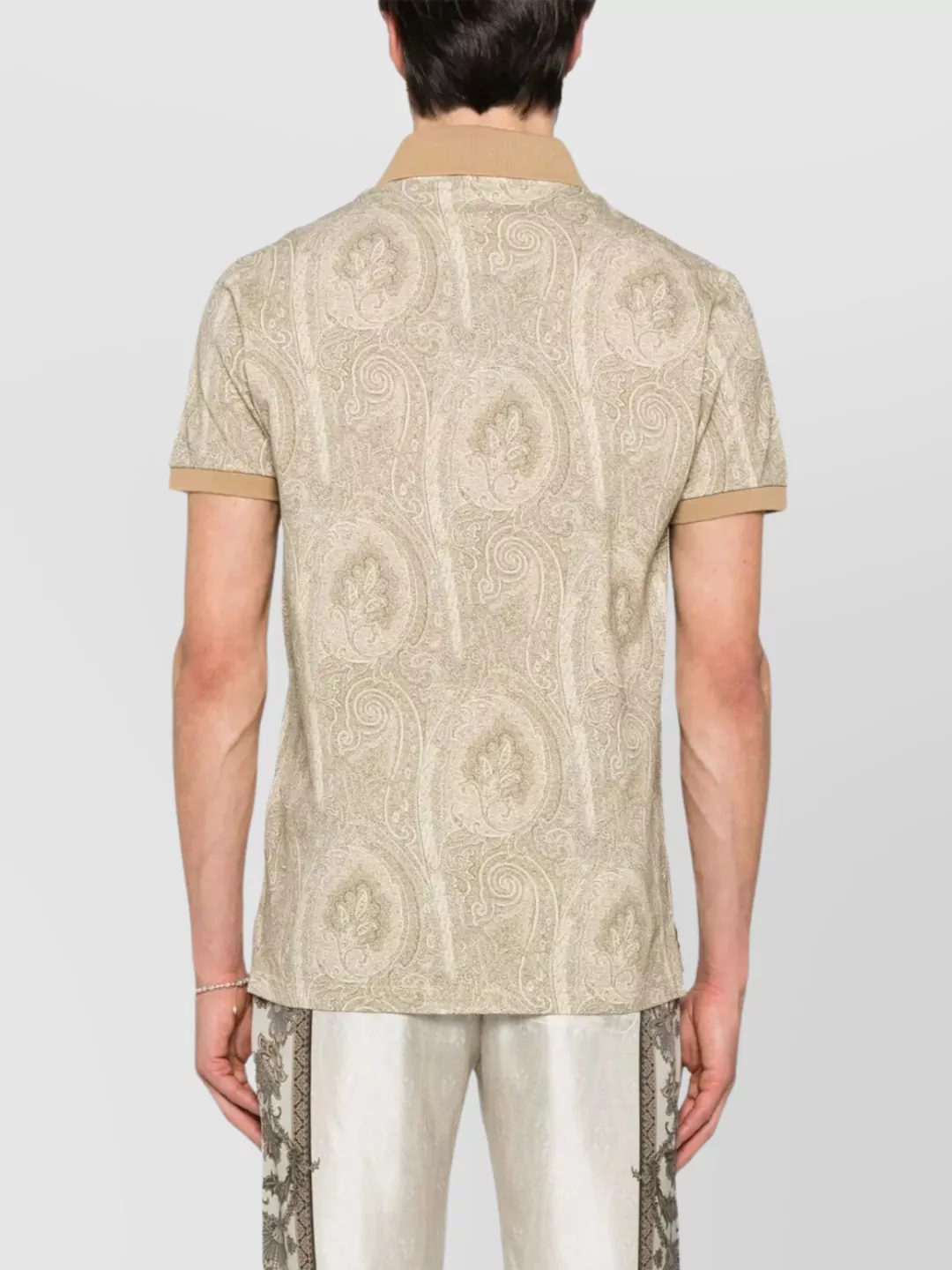 Etro Roma Paisley Collar Polo