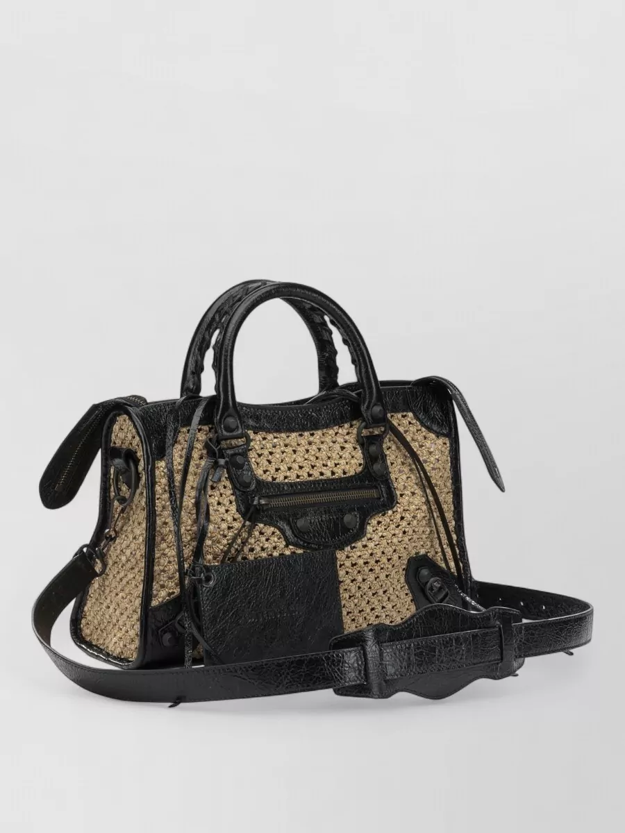Balenciaga Le City Small Raffia Tote Bag