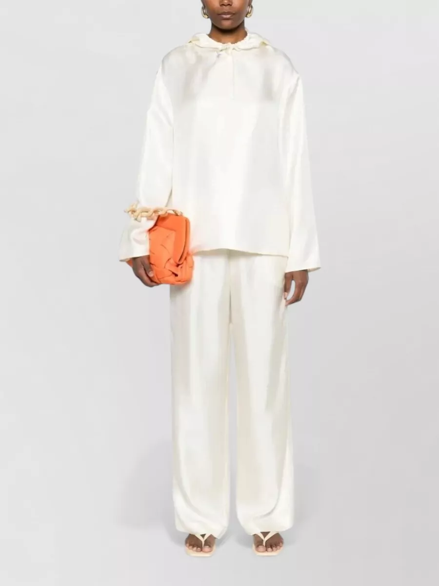 Loulou Studio Silk Hooded Blouse