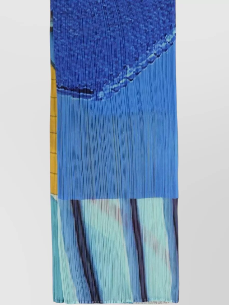 Pleats Please Issey Miyake Printed Scarf