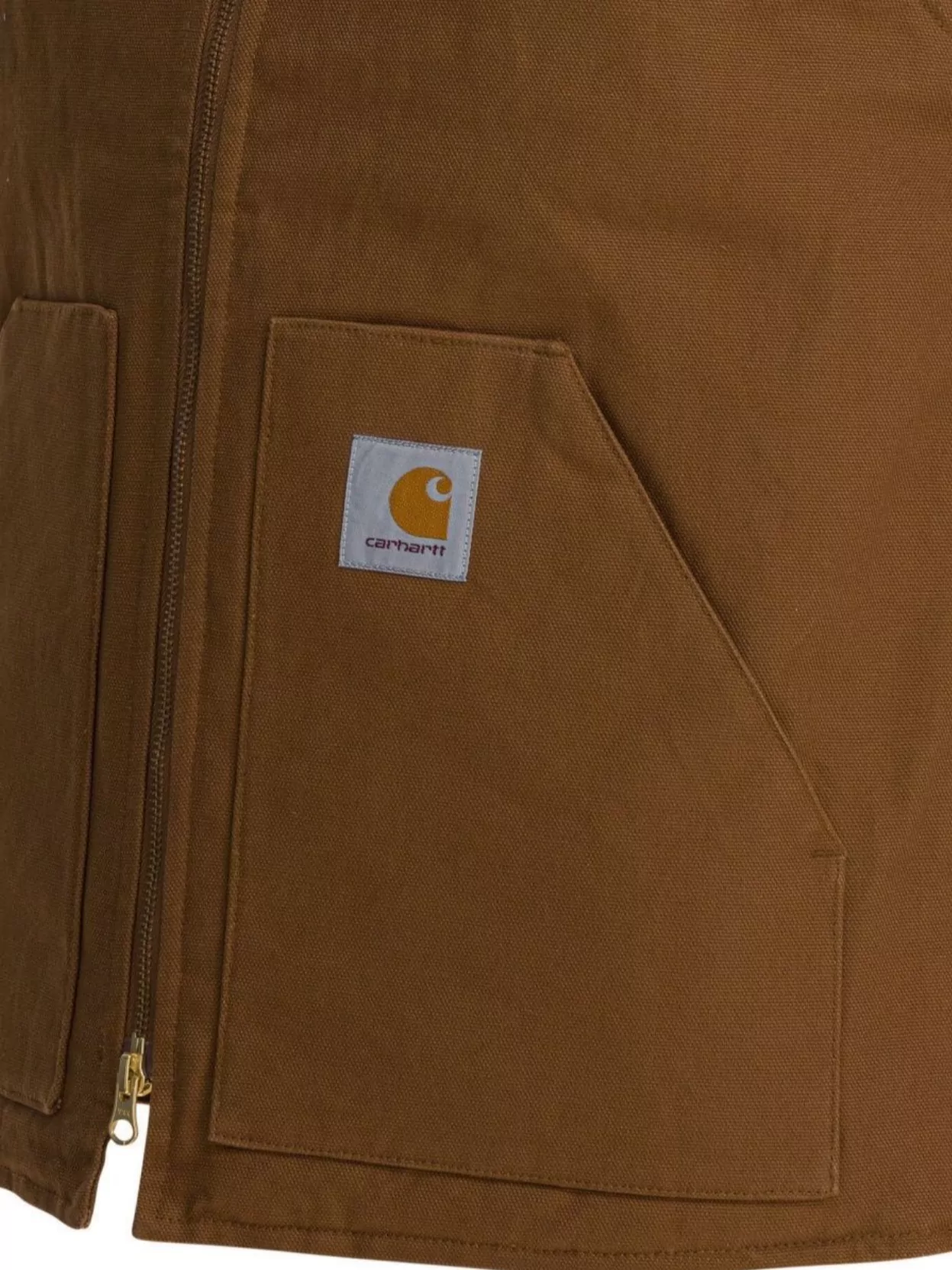 Carhartt Wip Sleeveless Jacket With Ribbed Collar And Pockets