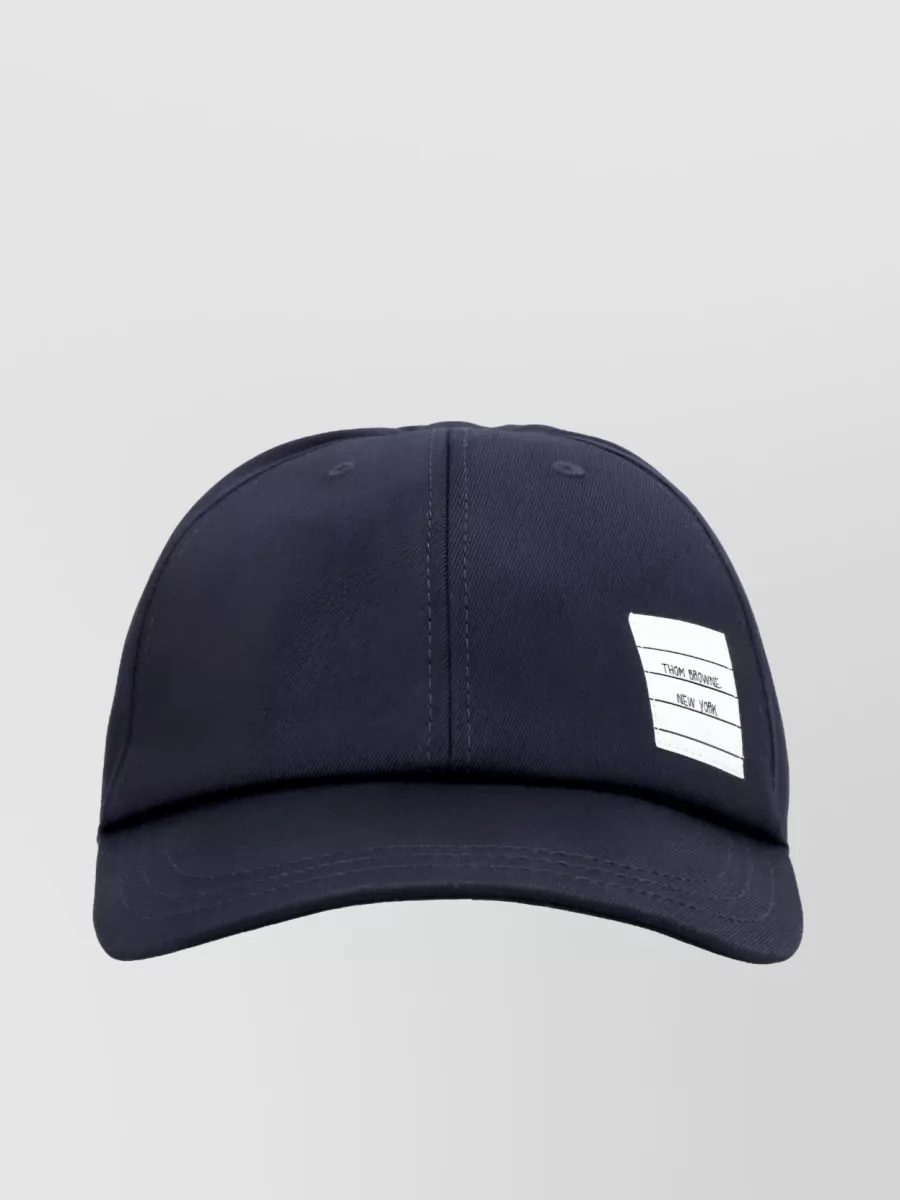Shop Thom Browne Soft Cotton Twill 6-panel Baseball Cap In Blue