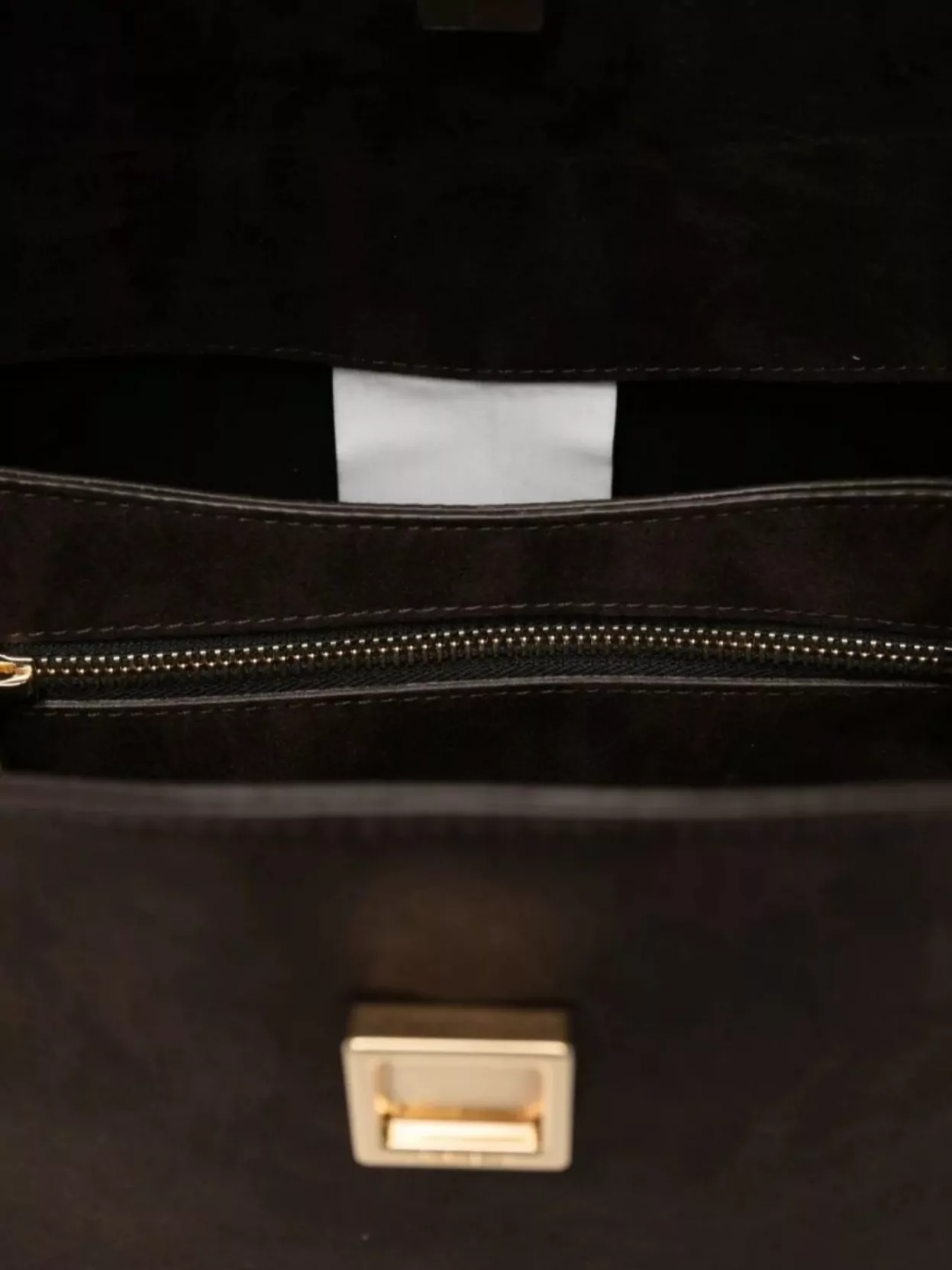 Themoiré Suede Shoulder Bag Gold-Tone Hardware