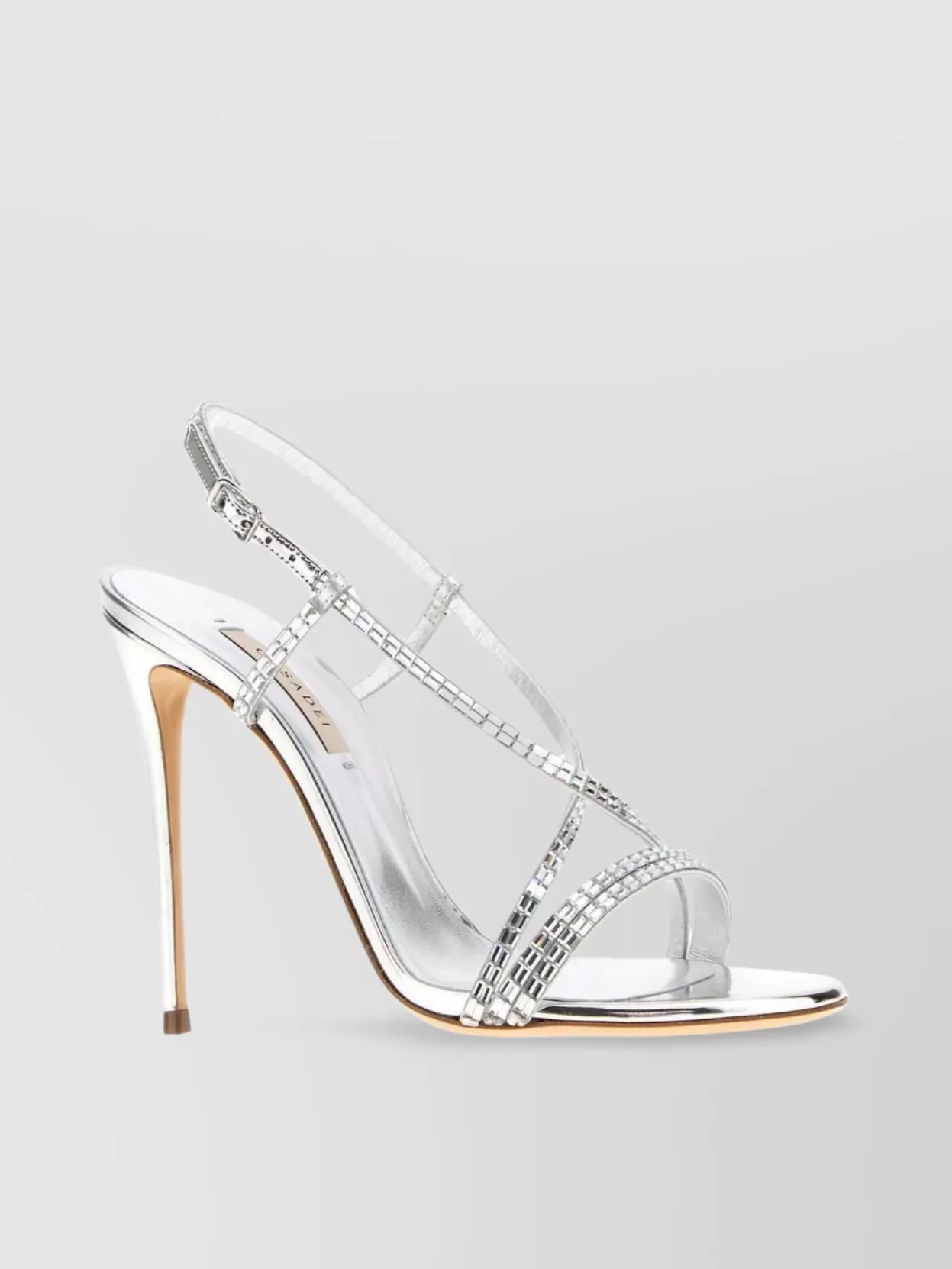 Casadei Embellished Fabric Starsway Sandals In Silver