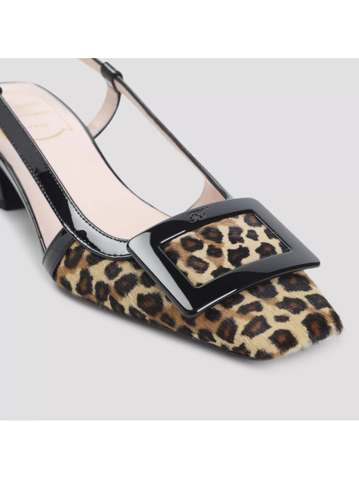 Roger Vivier Pony Print Slingback Sandals With Block Heel In Animal Print