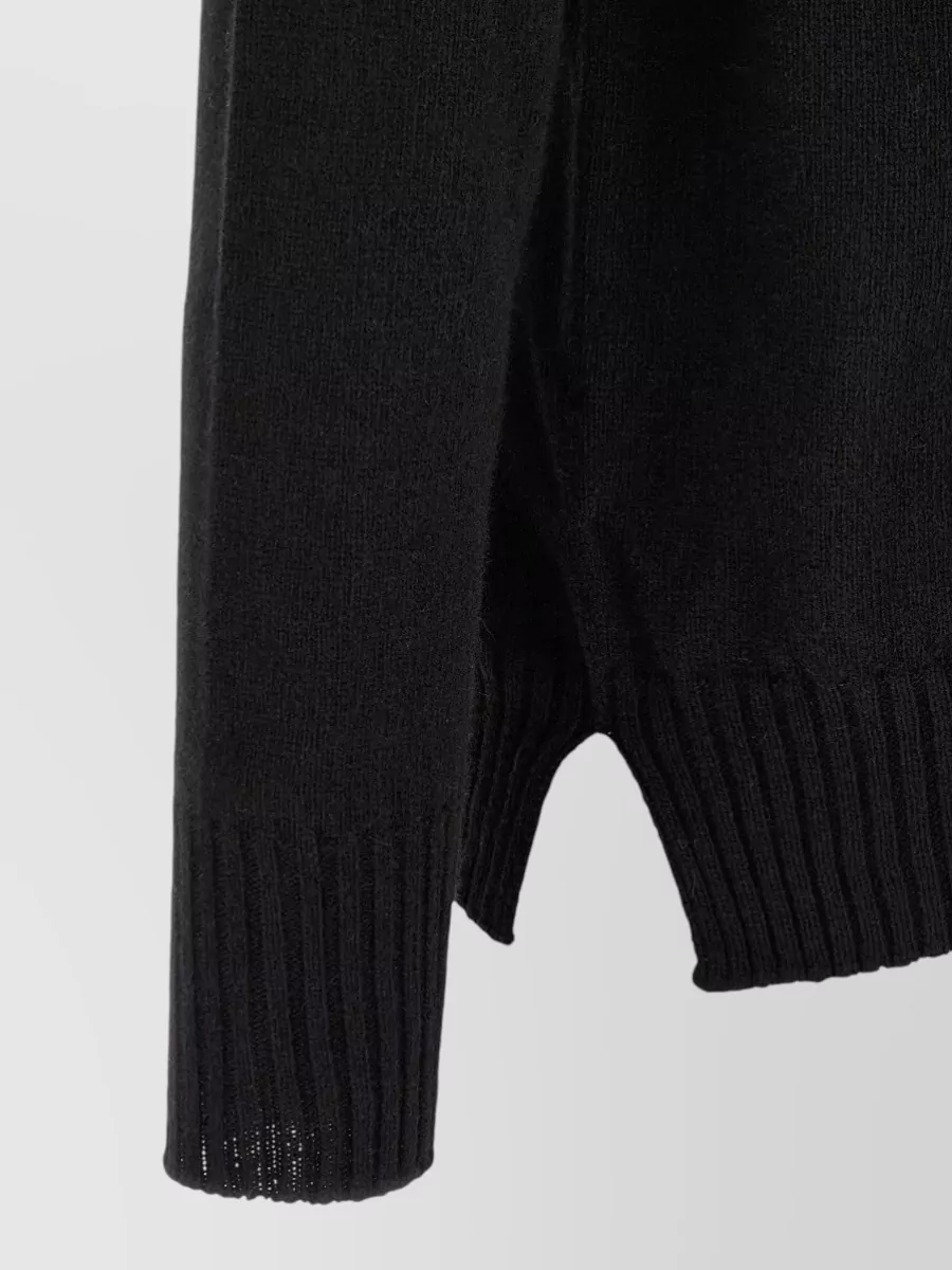 Ma'ry'ya Cashmere Wool Ribbed Turtleneck Jumper